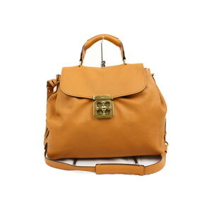 CHLOE Elsie Handbag Shoulder Bag Brown Leather